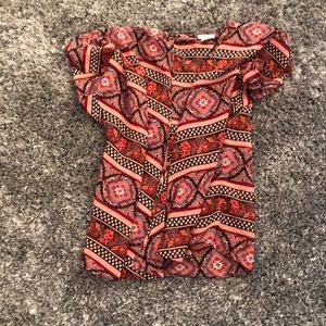 Burgundy multi color kimono